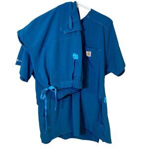 Carhartt Stretch Women’s Scrub Set/Lot Caribbean Blue, XL/PXL